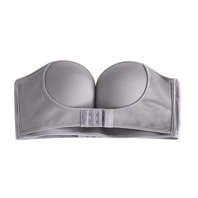 mangolift gray strapless pushup bra